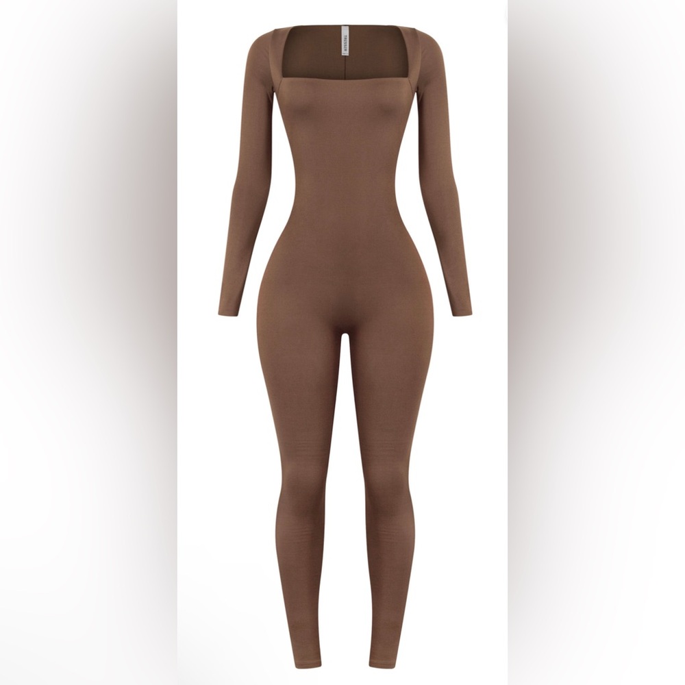 Long sleeve jumpsuit (Brown)